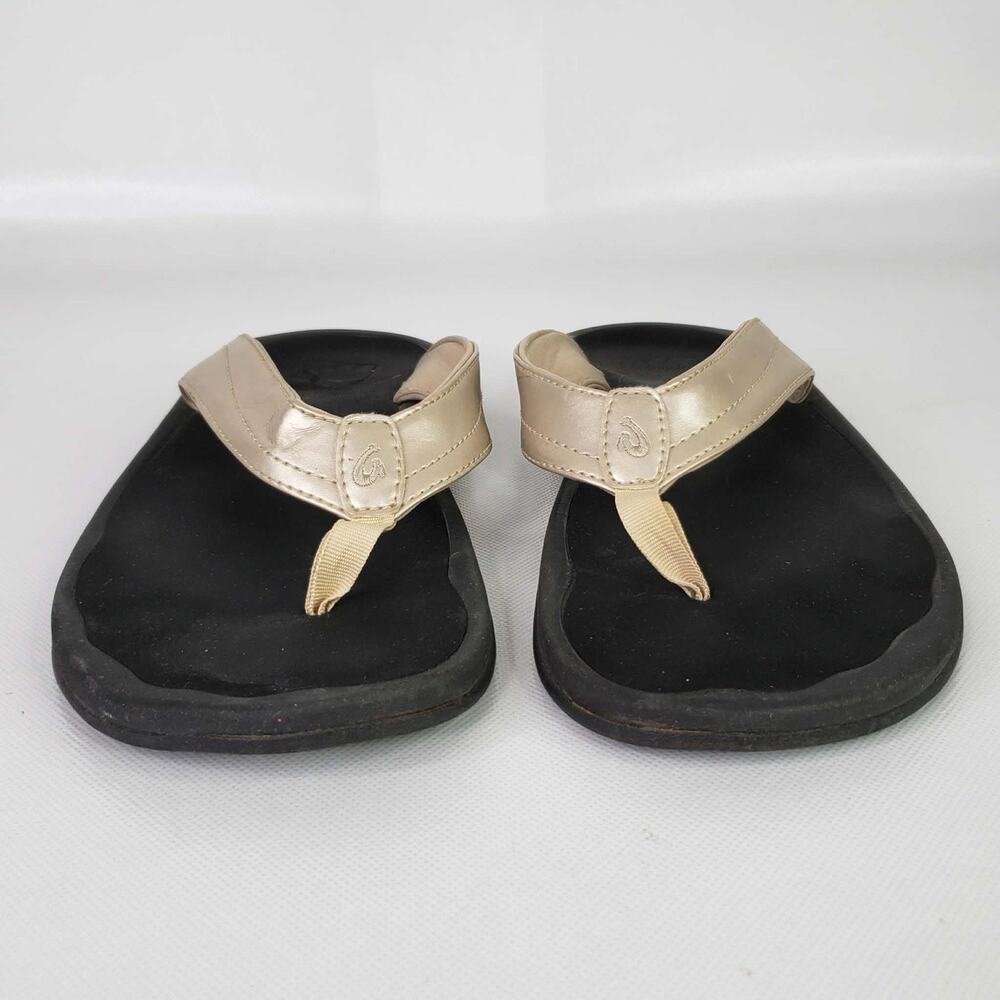 OluKai 'Ohana Flip Flops Rose Gold Pua Women’s Size 8 Slip On Shoes - Picture 6 of 8